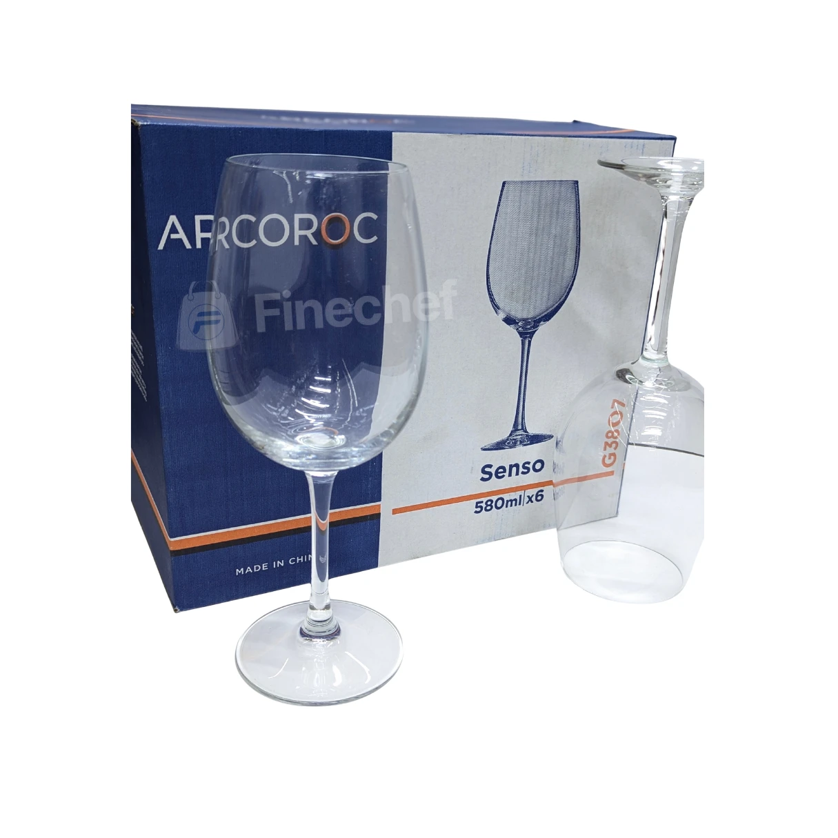 Arcoroc Red Wine Glass Set of 6 / 580ml Wine Goblet for Restaurant Use