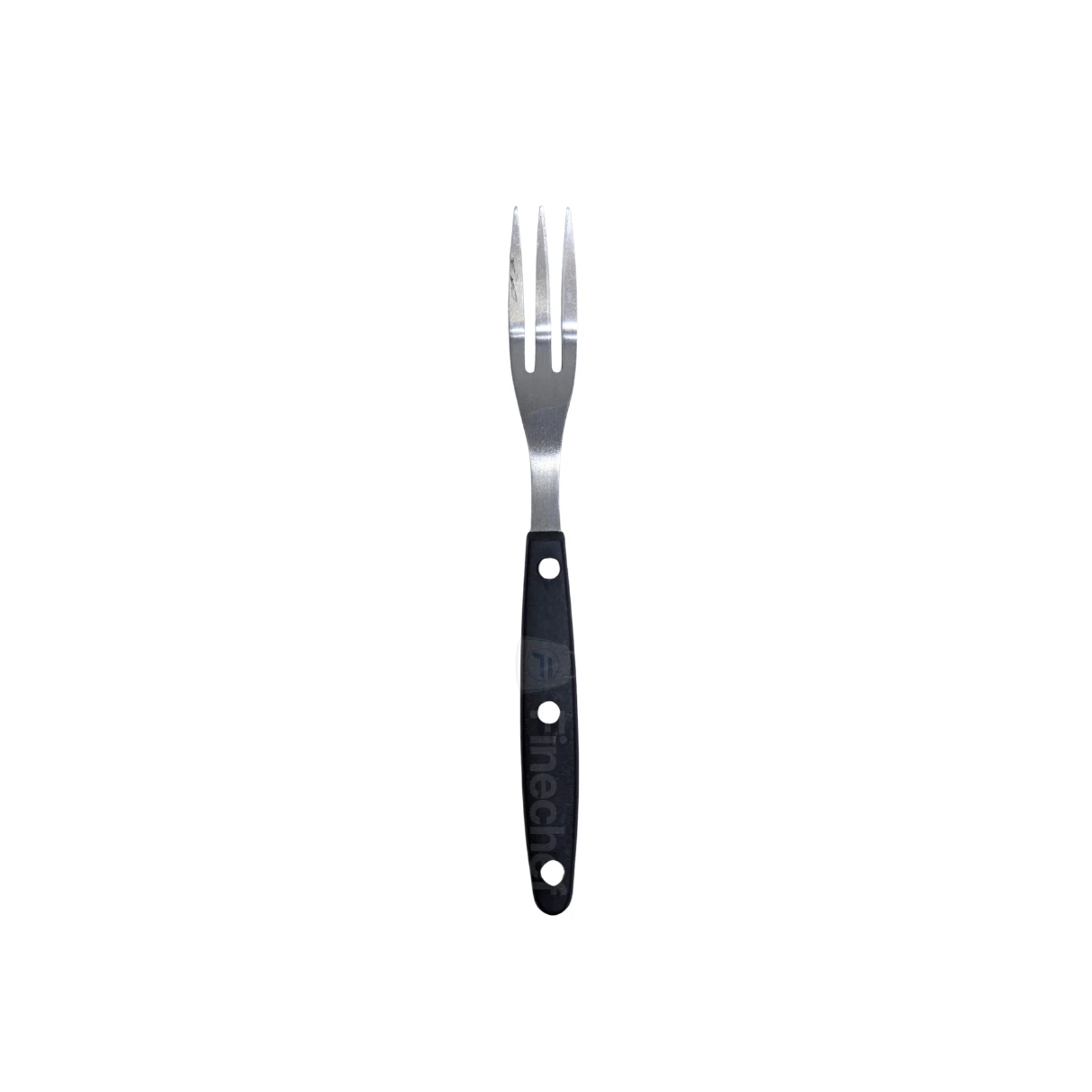 Sharp-Tined Steak Fork with Polished Wooden Handle — Stainless Steel Table Fork for Eating Meat